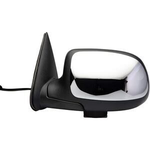 Dorman 955-060 Silverado Sierra 99-02 Chrome Black LH Power Non Heated Mirror
